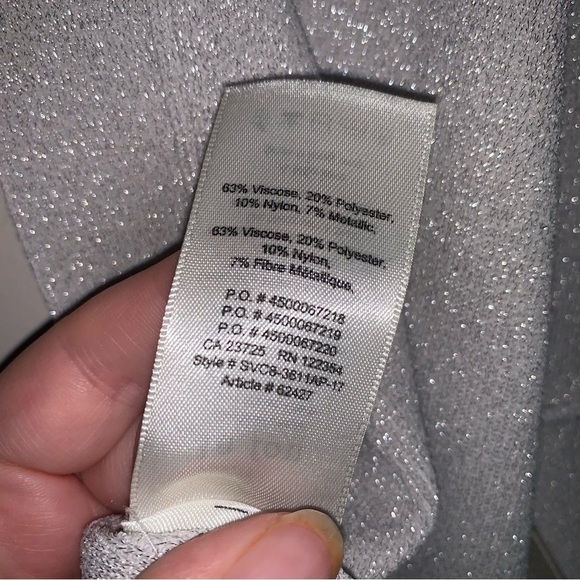 Wilfred Le Fou Metallic 70s Inspired Halter Top Shimmering Silver XXS - Picture 4 of 7